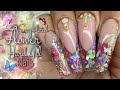 Encapsulated Flowers Hard Gel Nail | Mothers Day Nails | Hard Gel Nails