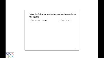 1.5 Solving Quadratic Equations by Completing the Square