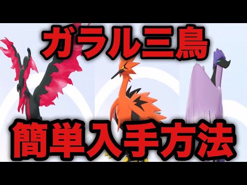 ポケモン剣盾 ガラル3鳥 フリーザー サンダー ファイヤー 簡単入手方法 ソードシールド Youtube