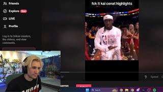 xQc reacts to Kai Cenat NBA All Star Highlights