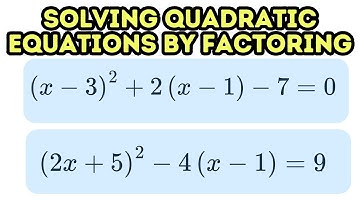 Solving Quadratic Equation by Factoring (Part 2)