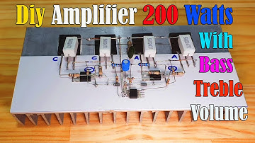 DIY Powerful Bass Amplifier 200 Watts Using C5200 and A1943 With NE5532 IC