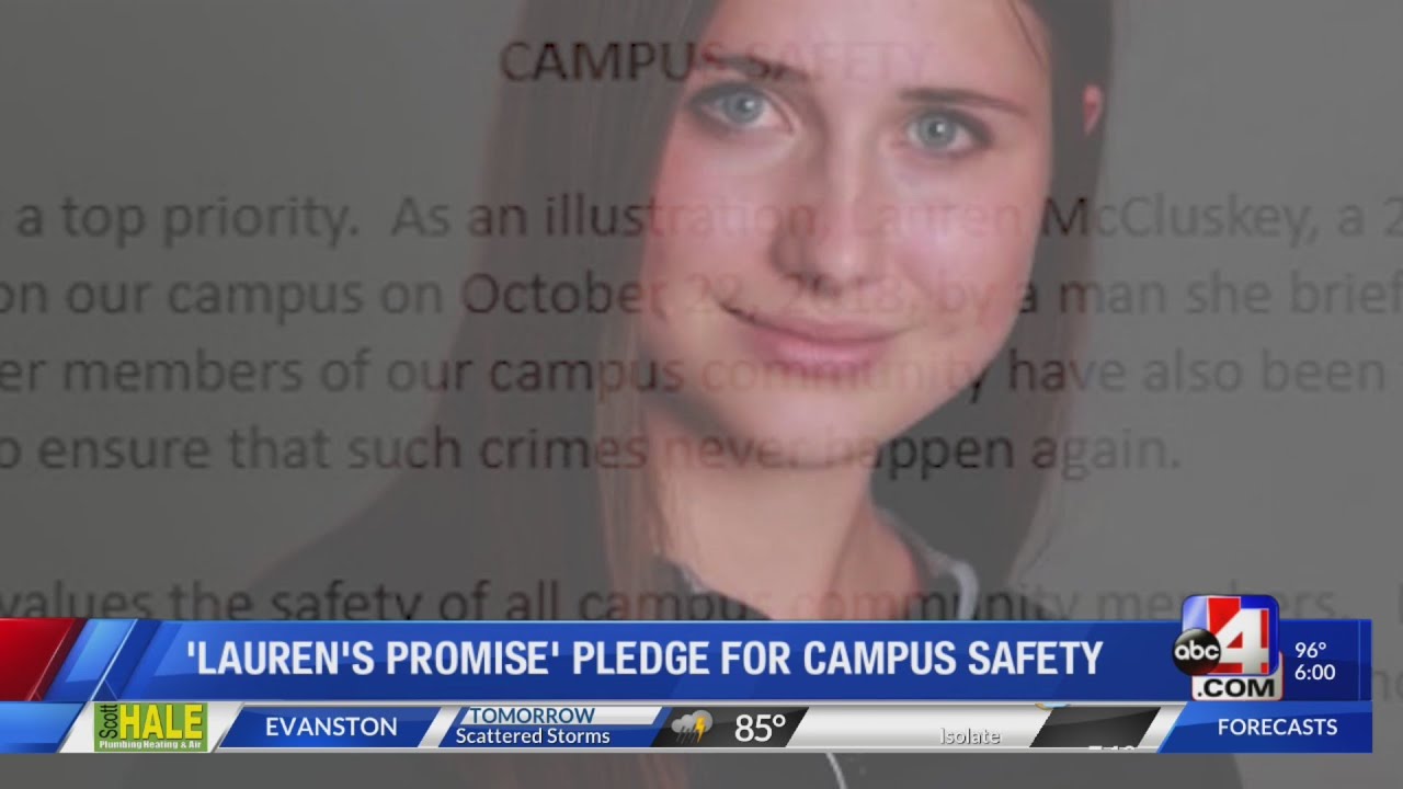 'Lauren's Promise' pledge for campus safety - YouTube