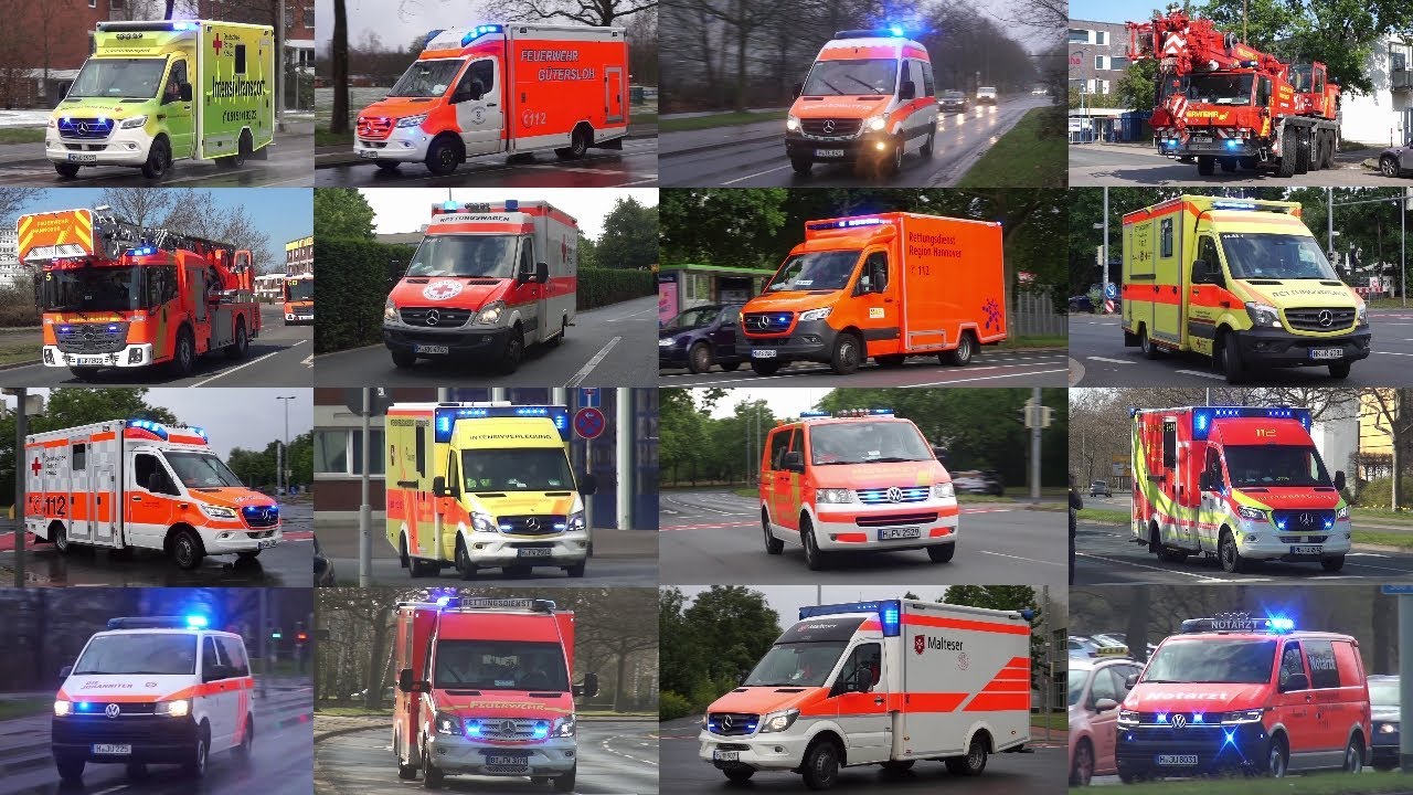[30min Einsatzfahrten] Zusammenschnitt Feuerwehr & Rettungsdienst am KH Siloah, MHH & FRW5 Hannover
