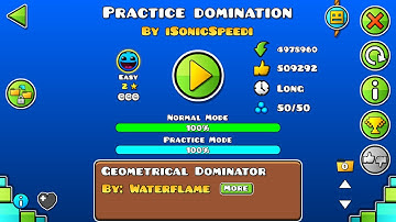 Practice Domination 100% [Easy] All Coins! By iSonicSpeedi - Geometry Dash (2.11)
