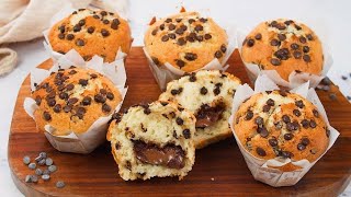 Gooey Chocolate Muffin With Chocolate Chips: So Soft And Easy To Make!