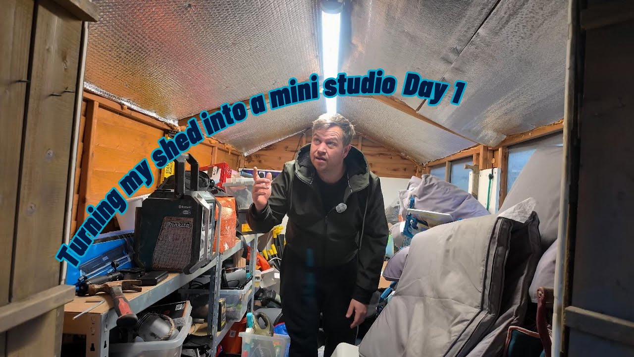 Turning my shed into a mini studio day 1