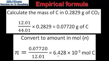 1.2 Calculating empirical formula from combustion analysis