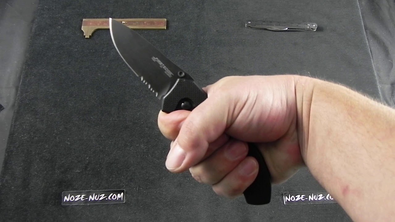 FEK1555 FirstEdge TrackLock Drop Point Serrated