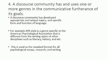 The Concept of Discourse Community Text