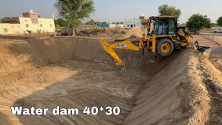 #jcb #jcbvideo Diggi from jcb backhoe loader 35*30 Water dam