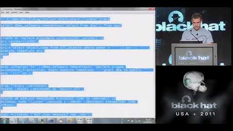 BlackHat 2011 - Hacking and Forensicating an Oracle Database Server - David Litchfield