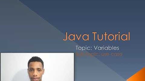 Java Tutorial for Beginners: Variables (part 3)