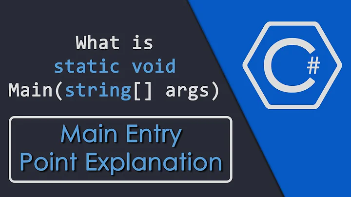 What is static void Main(string[] args) in C#?