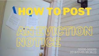 How To Post An Eviction Notice #processservertraining