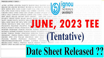 How to Download | IGNOU TEE June 2023: Revised tentative datesheet released @ignou.ac.in
