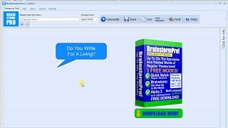 Thumbnail Brainstorm Pro Free Thesaurus Software: A Short Tutorial