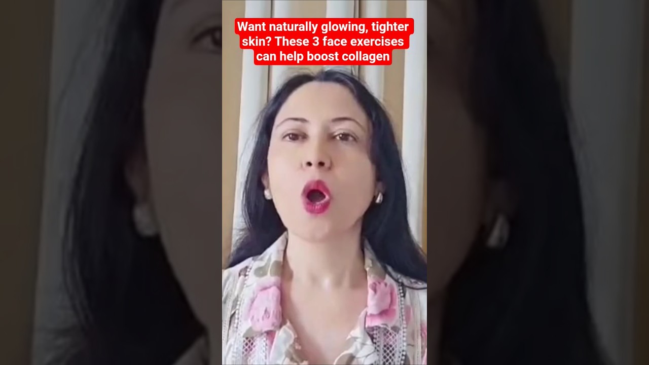 Упражнения для лица для сияющей, подтянутой кожи #ytshorts #faceyoga #facemassage #trending #vira...