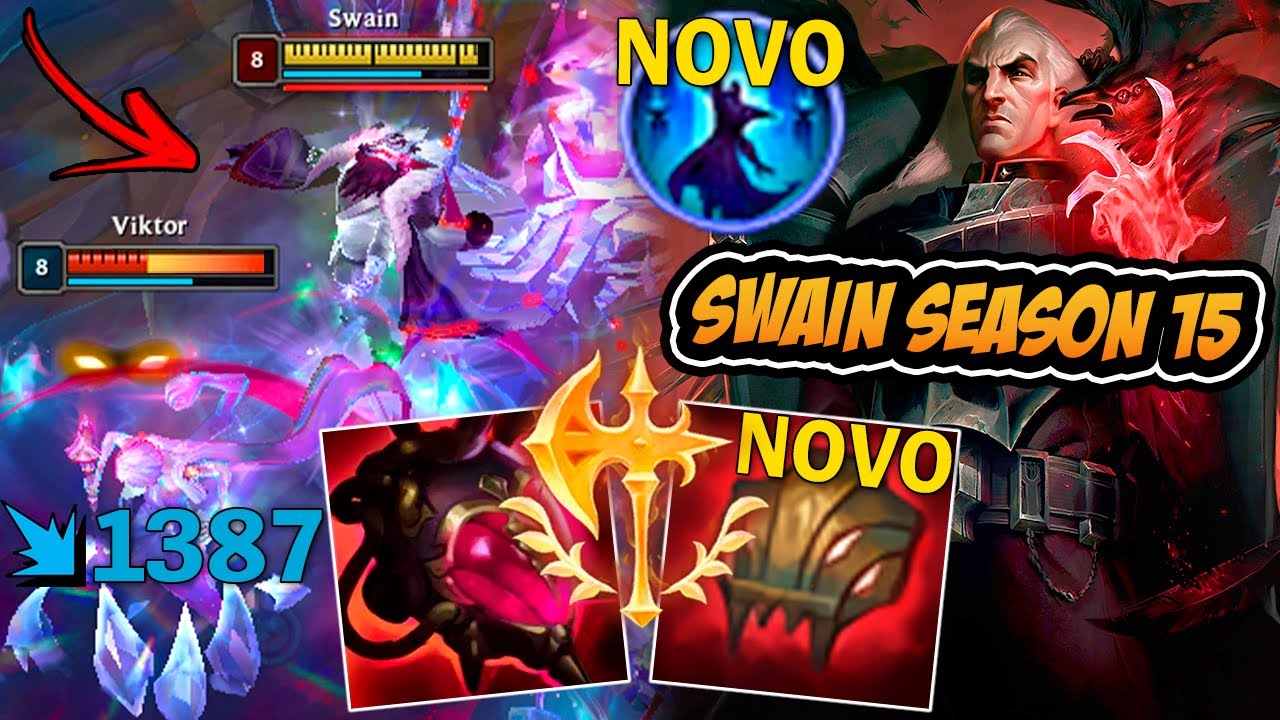 *SEASON 15* SWAIN REWORK TÁ MUITO ROUBADO COM O ITEM NOVO AP E A RUNA NOVA !!