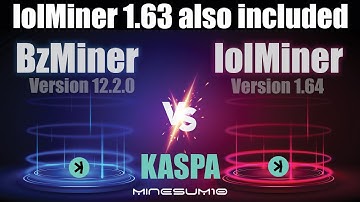 lolMiner 1.64 vs BzMiner 12.2.0 vs lolMiner 1.63 mining Kaspa