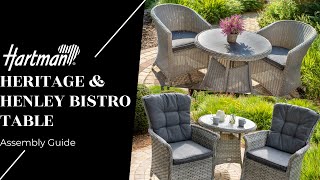 Heritage, Langdale & Cornbury Bistro Table & Henley Half Round Ceramic Bistro Table - Assembly Guide