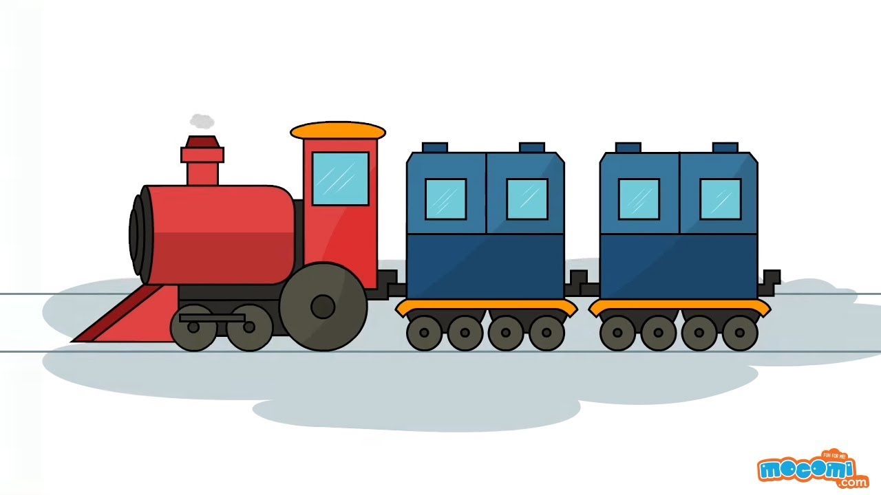 How to Draw a Train Learn Step By Step Drawing for Kids