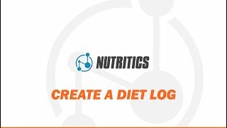 Nutritics Tutorials - Create a Diet Log screenshot 4