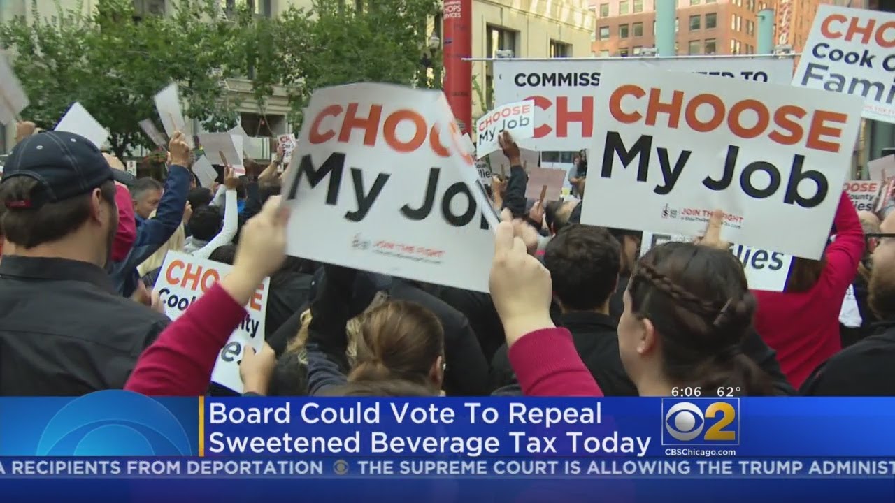 County officials to vote on repealing Chicago-area soda tax