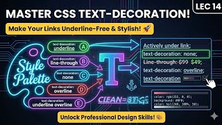 CSS Text-Decoration in Hindi | Underline, Overline &amp; Line-through | Mission BTech | Lec 14