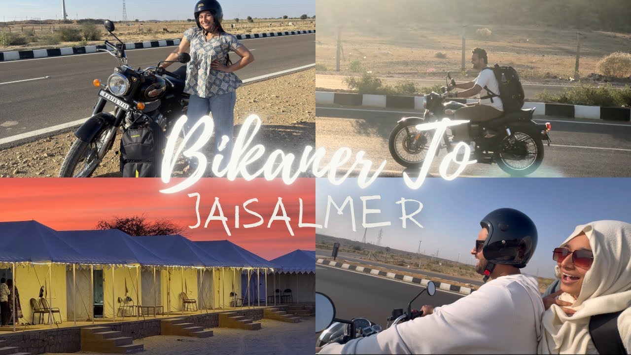 Bikaner To Jaisalmer 😱||Royal Enfield ||#couplevlog #biketrip 