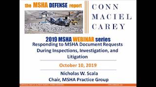 Responding to MSHA Document Requests During Inspections, Investigations and Litigation