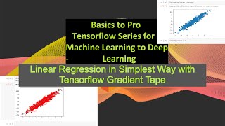 Tutorial 6:  Linear Regression using Tensorflow and GradientTape Function| Machine and Deep Learning