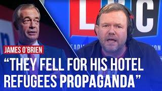 James O'Brien calls out Nigel Farage's 'asylum seeker lies' | LBC