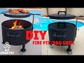 DIY How To Build a Homemade BBQ / Fire Pit || DIY BBQ Pit || Awesome DIY BBQ Pit || DIYFIREPIT