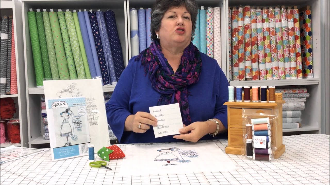 Calendar Girls Stitchery of the Month Club with Stitches of Love - YouTube