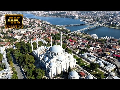 Suleymaniye Mosque Istanbul | City In Turkey | Drone 4k