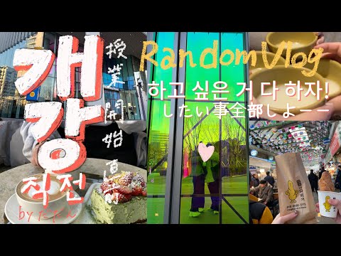 KR/JP【韓国留学】新学期前に最大限韓国を楽しむ日本人留学生🌟👀ｌVlogｌ韓国での寮生活🌼ｌSM新社屋🏢ｌ広蔵市場でホットクｌ明洞、カロスキルｌ韓国留学