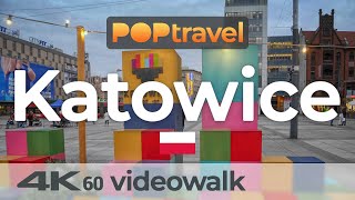Walking in KATOWICE / Poland 🇵🇱- 4K 60fps (UHD)