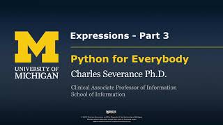 Programming for Everybody (Getting started with Python)- Lecture 7: Variables and Expressions- 3