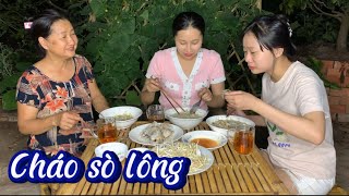 Dung Nấu Cháo Sò Lông Ốc Móng Tay Ăn Tối Sau Khi Rước Khánh Vy Đi Học Về - Em Gái Quê