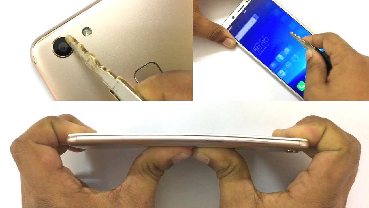 Vivo V7 - Scratch test, Hammer test & Bend test!