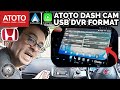 ATOTO X10 Car Stereo - Dash Cam Format DVR USB Guide