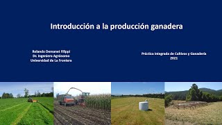 Introducción a la producción ganadera