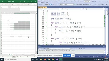 Two dimensional  array   -  multiplication table