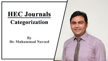 HEC Journals Categorization | Lecture 1 (Part 2) by Dr. Muhammad Naveed