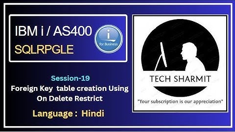 On delete restrict  with foreign key in db2  | sqlrpgle in as400 |  sqlrpgle in ibmi | sqlrpgle |