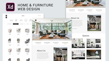 Home & furniture website design in Adobe XD_part 1