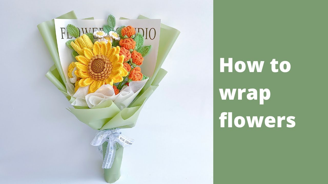 How to wrap flower bouquet using Kraft paper * 크라프트지 꽃다발 포장하는법 