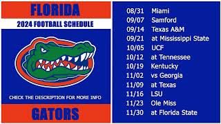 2024 Florida Gators Football Schedule