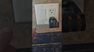 kitchen light switch was improperly wired into the outlets